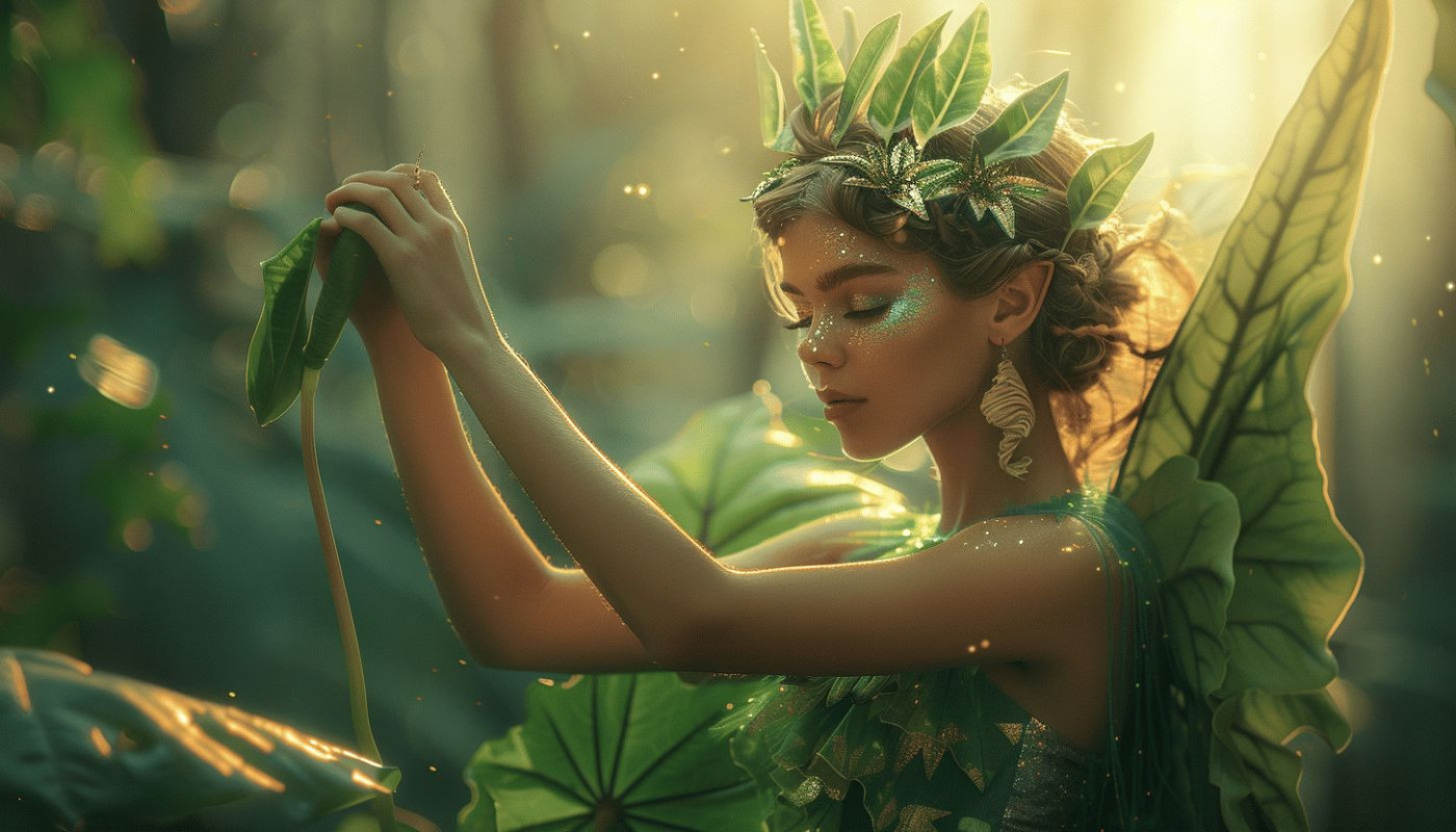Eco - Comment sauver une tige tombante d'Alocasia Zebrina : une illustration magique par la fée de la botanique